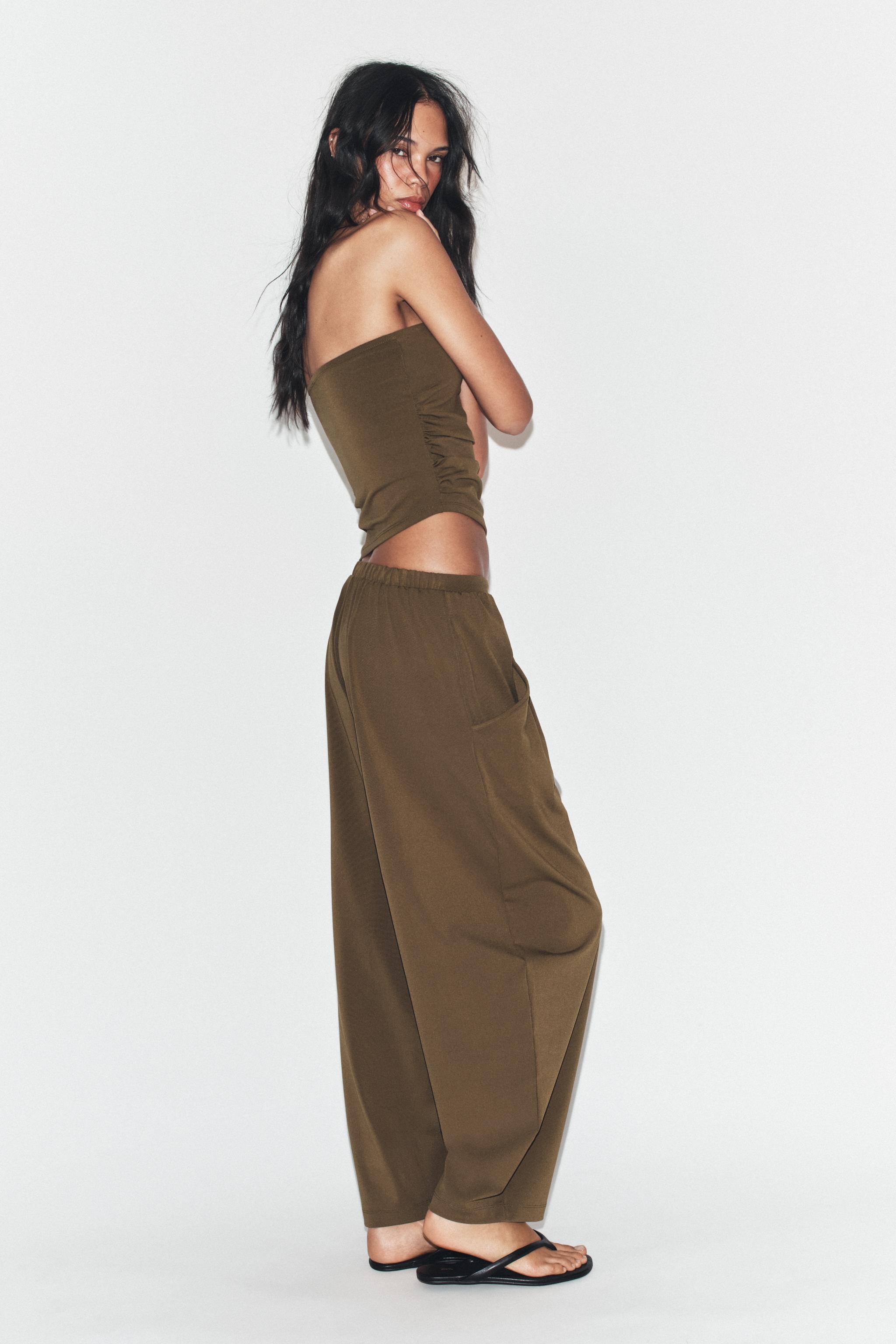 TEXTURED DRAPED BANDEAU TOP